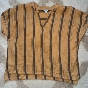 Mustard Striped Women's Top